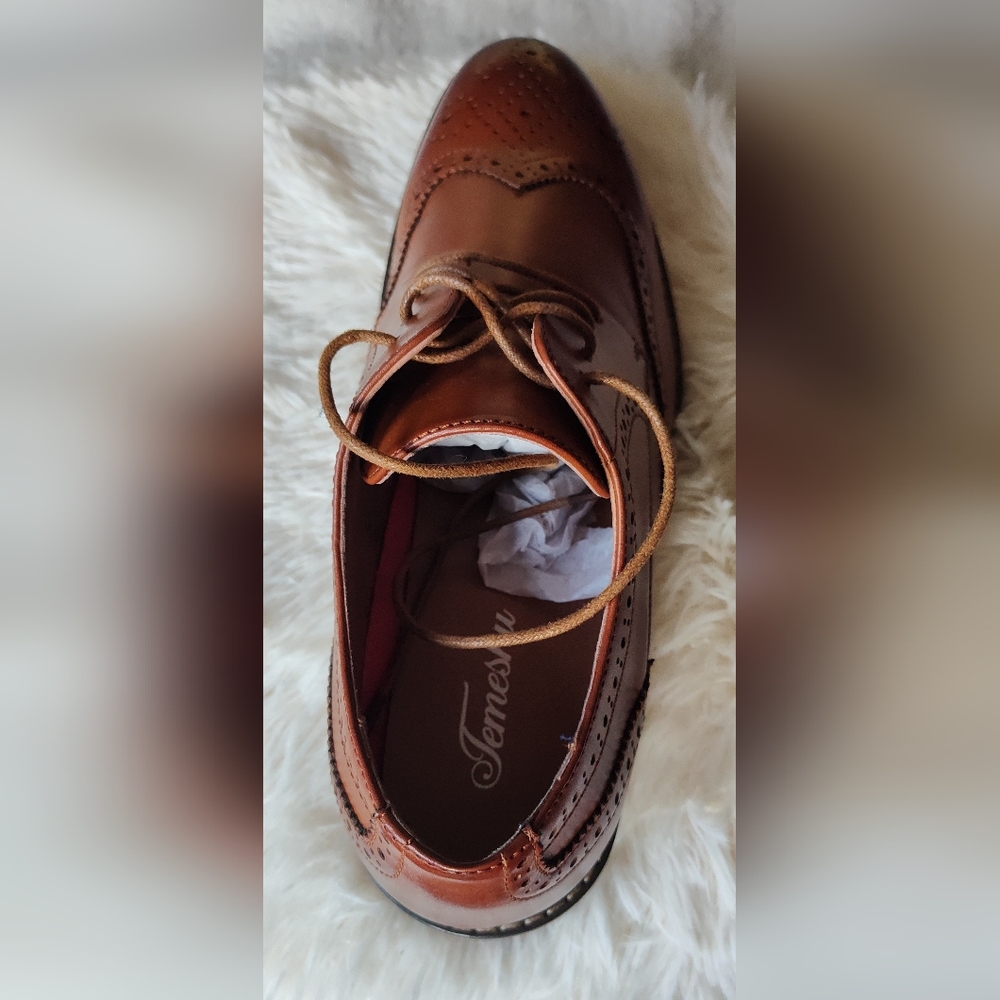 Temeshu Men's Dress Shoes Casual Oxford Shoes Business Formal Shoes - Picture 11 of 16